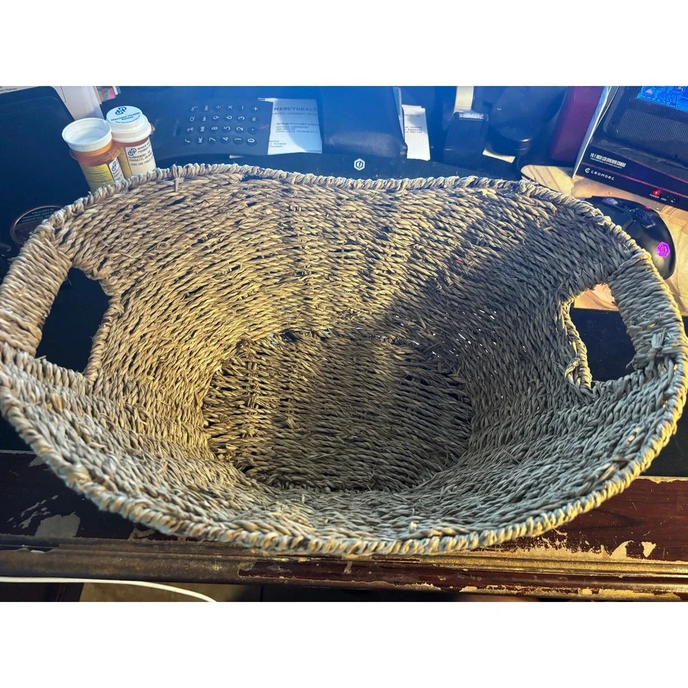 vintage Woven gathering basket Floral Arrangement. Large Money Basket Etc?